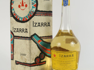 Vente aux enchères 1 BOUTEILLE IZARRA JAUNE 43° - COFFRET