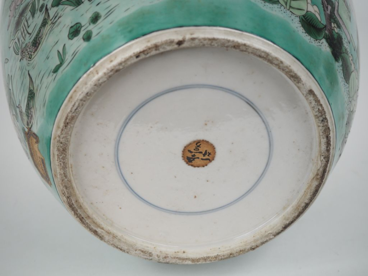 Chine XIXe siècle,  Important pot à gingembre en porcelaine et émaux d