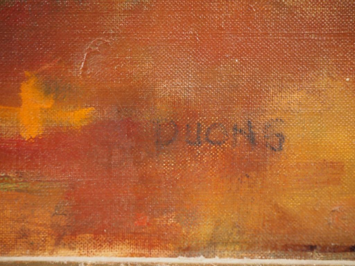 Vietnam, XXe siècle « Jeunes femmes à la toilette »  Huile sur toile P