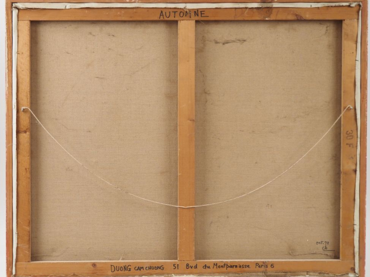 Vietnam, XXe siècle « Jeunes femmes à la toilette »  Huile sur toile P