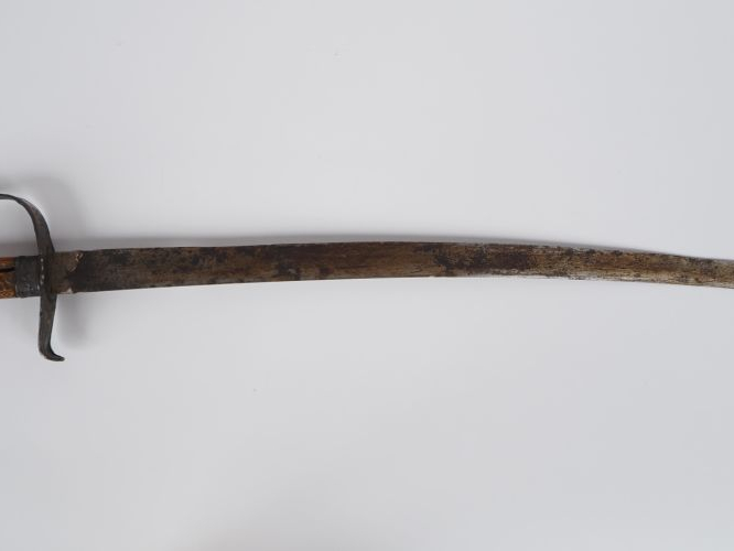 Indochine, fin XIXe siècle,  Sabre d'apparat, le fourreau en bois de p