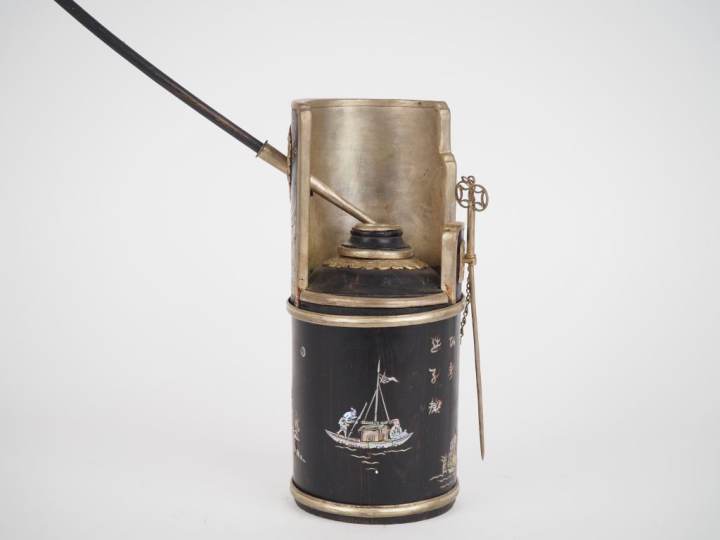 Vietnam,  Pipe à eau en bois de palissandre "dalbergia cochinchinensis