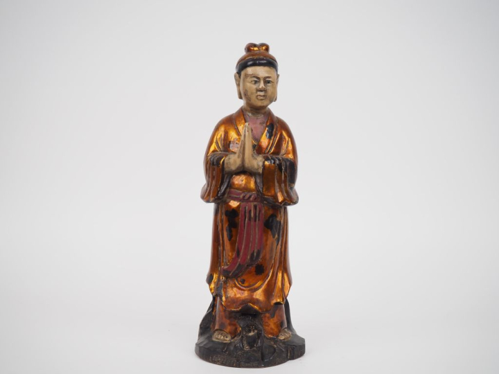 Vietnam, dynastie des Nguyen, fin XIXe siècle Statuette en bois ancien