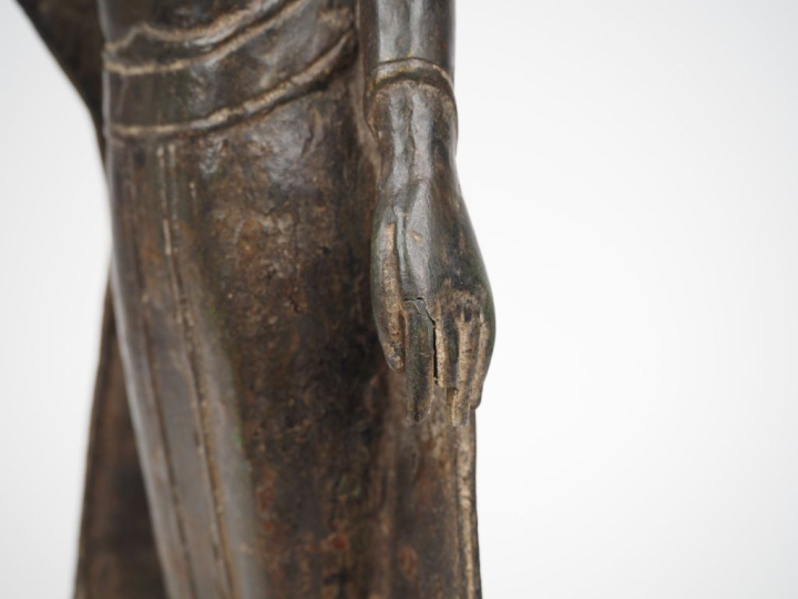 Laos, Thailande XVIIIe-XIXe siècle,  Statuette en bronze, représentant