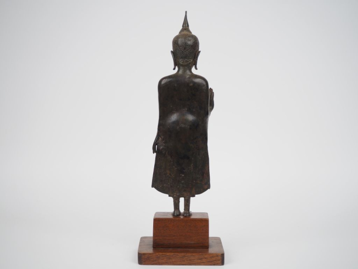 Laos, Thailande XVIIIe-XIXe siècle,  Statuette en bronze, représentant