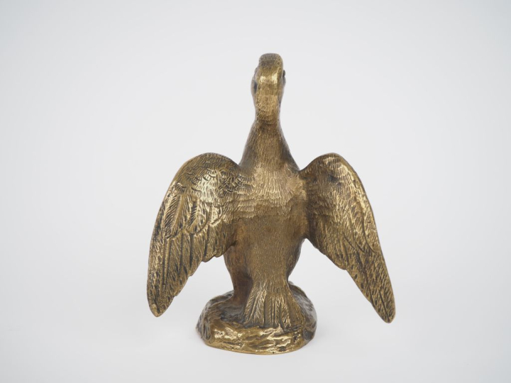 Ecole française fin XIXème.  "l'oie".  Sujet en bronze.  H. 11 cm
