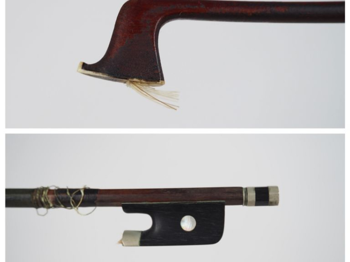 Archet	 de violon anonyme en pernambouc	. Premiere moitié du Xxème siè