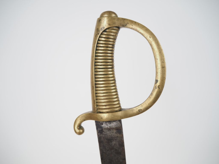 Sabre d’infanterie dit Briquet modèle AN XI  Monture en bronze, garde 