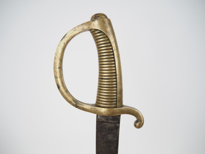 Sabre d’infanterie dit Briquet modèle AN XI  Monture en bronze, garde 