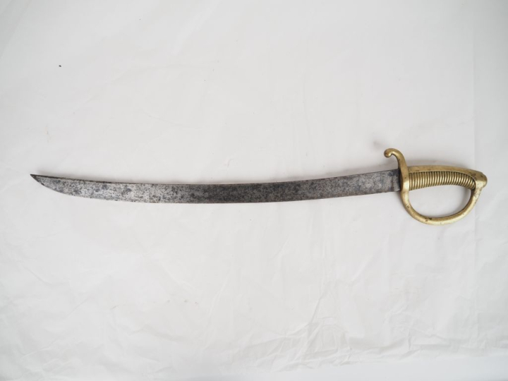 Sabre d’infanterie dit Briquet modèle AN XI  Monture en bronze, garde 