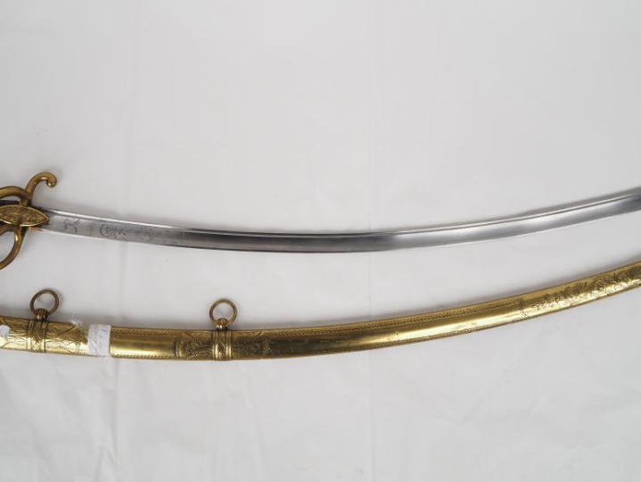 Sabre d’officier de cavalerie dans le goût du fourbisseur FOURNERA.  P