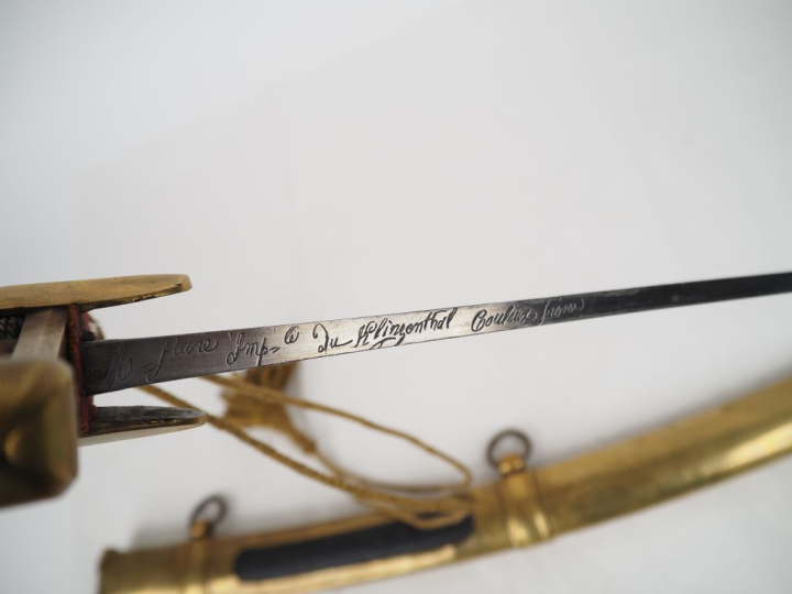 Sabre de chasseur à cheval de la Garde impériale.  Poignée recouverte 