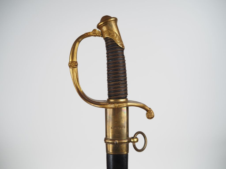 Sabre d’officier d’infanterie modèle 1821.  Poignée recouverte de chag