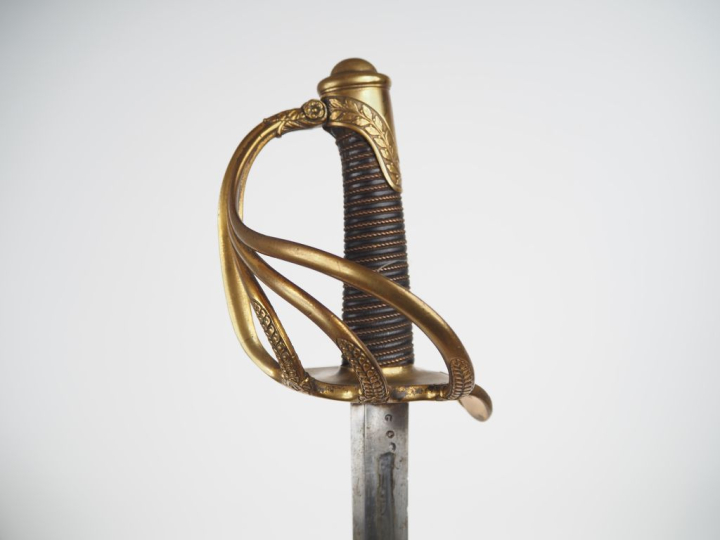 Sabre d’officier de cavalerie de ligne modèle 1822.  Poignée recouvert