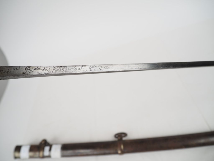 Sabre d’officier de cavalerie de ligne modèle 1822.  Poignée recouvert