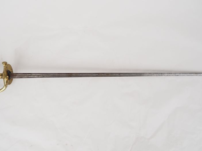 Épée de sous-officier Second Empire.  Fusée filigranée de cuivre argen