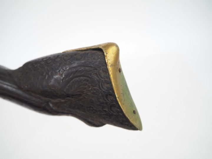 Escopette à silex pour la décoration. Garnitures en laiton.   Dans l’é