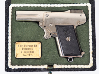 Vente aux enchères Pistolet automatique Kolibri n°2, calibre 2,7 mm.  Finition polie miro