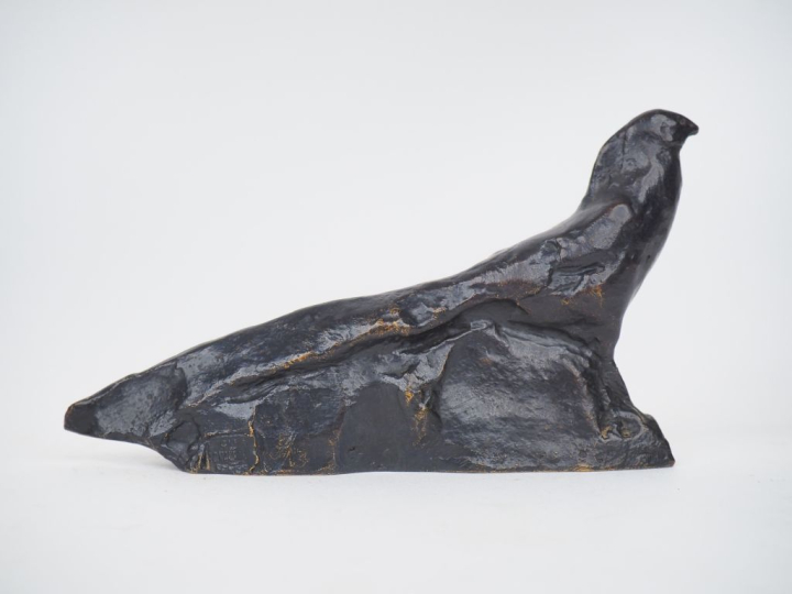 Francois POMPON (d'après) "Faisan". Sujet en bronze à patone noire.  S