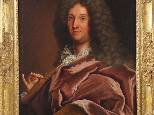 Charles BAZIRAY. "Portrait d'Adrien du Houlley". Huile sur toile titré