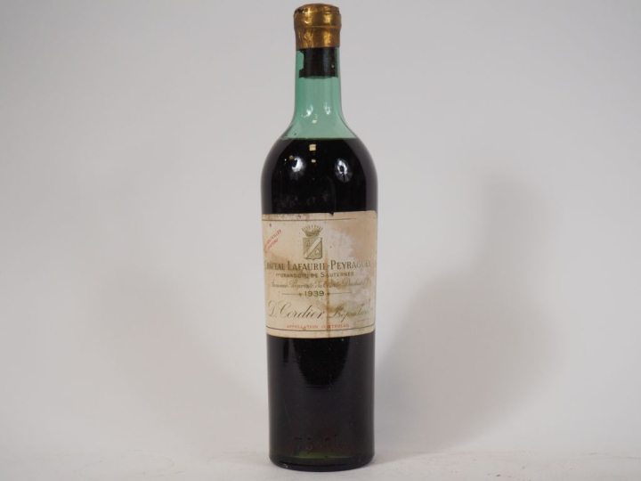 1 BOUTEILLE CHÂTEAU LAFAURIE PEYRAGUEY 1er CC SAUTERNES - 1939 - MEP/E
