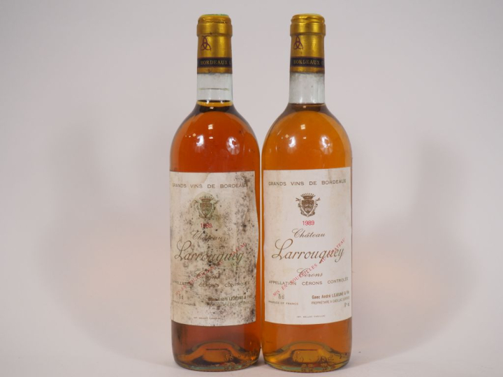 2 BOUTEILLES CHÂTEAU LARROUQUEY CÉRONS 1989 - 1 ETA