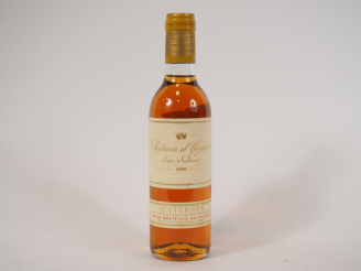 Vente aux enchères 1 BOUTEILLE (37,5 CL) CHÂTEAU D'YQUEM 1er CC SAUTERNES - 1990