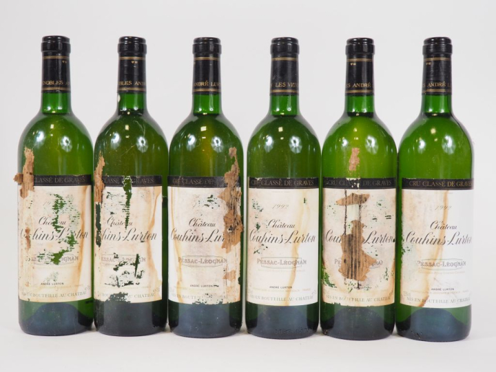 6 BOUTEILLES CHÂTEAU COUHINS LURTON CC GRAVES - 1992 - ETA