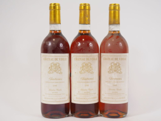 Vente aux enchères 3 BOUTEILLES CHÂTEAU DE VIDEAU SAUTERNES - 1995 
