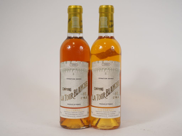 2 BOUTEILLES (37,5 CL) CHÂTEAU LA TOUR BLANCHE 1er CC SAUTERNES - 1999
