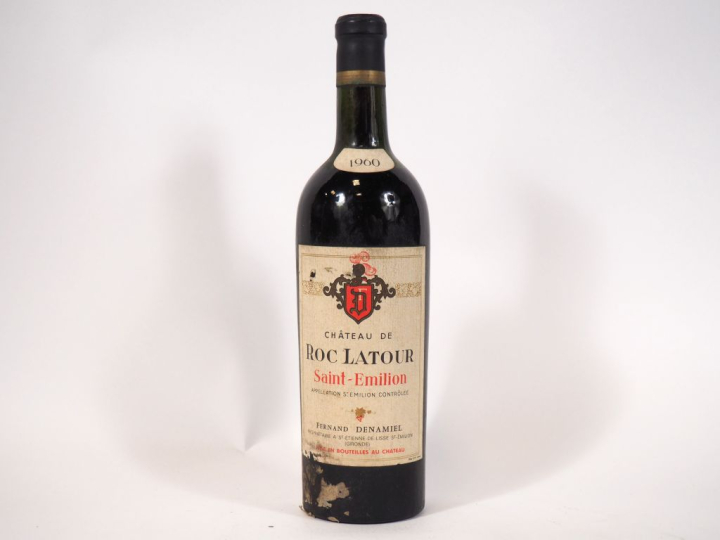 1 BOUTEILLE CHÂTEAU DE ROC LATOUR ST EMILION - 1960 - HEP-MEP/CAPS LEG