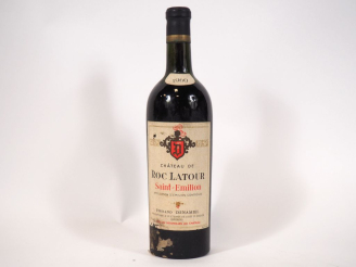 Vente aux enchères 1 BOUTEILLE CHÂTEAU DE ROC LATOUR ST EMILION - 1960 - HEP-MEP/CAPS LEG