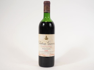 Vente aux enchères 1 BOUTEILLE CHÂTEAU GISCOURS GCC MARGAUX - 1966 - MEP/CAPS AB