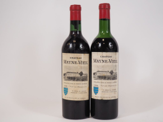 Vente aux enchères 2 BOUTEILLES CHÂTEAU MAYNE VIEIL FRONSAC - 1966 - 1 MEP-HEP