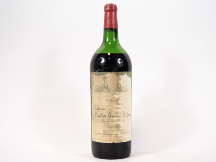 1 MAGNUM CHÂTEAU MOUTON BARON ROTSHCHILD GCC PAUILLAC - 1969 - BEP/ETF