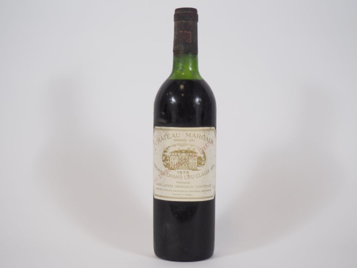1 BOUTEILLE CHÂTEAU MARGAUX 1er GCC MARGAUX - 1975 - HEP/ETLT/BLS