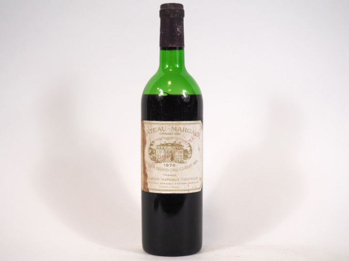 1 BOUTEILLE CHÂTEAU MARGAUX 1er GCC MARGAUX - 1976 - VIDANGE/ETA/CAPS 
