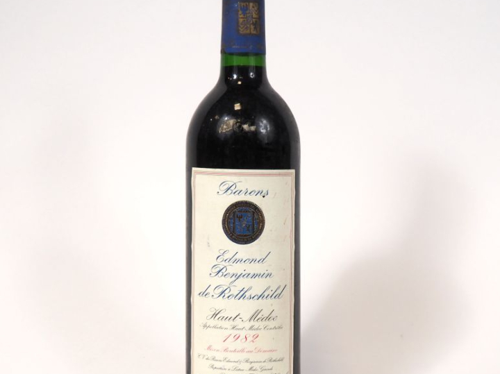 1 BOUTEILLE BARONS EDMOND BENJAMIN DE ROTHSCHILD HAUT MEDOC - 1982