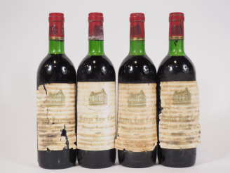 Vente aux enchères 4 BOUTEILLES CHÂTEAU LA TOUR CALON MONTAGNE ST EMILION - 1982 - LB/ETA