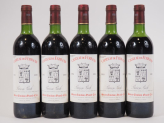 Vente aux enchères 5 BOUTEILLES CHÂTEAU DE FERRAND GC ST EMILION - 1983 - CBO - 4 LB/1 HE