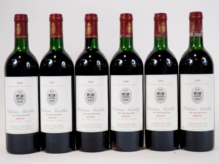 6 BOUTEILLES CHÂTEAU NOAILLAC CB MÉDOC - 1988 - 1 BG/4 LB