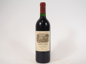 Vente aux enchères 1 BOUTEILLE LES CARRUADES DE LAFITE PAUILLAC - 1989