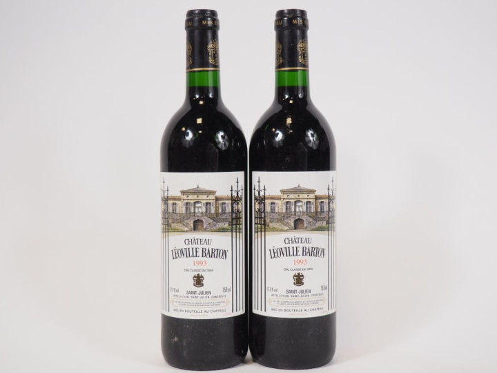 2 BOUTEILLES CHÂTEAU LEOVILLE BARTON GCC ST JULIEN - 1993