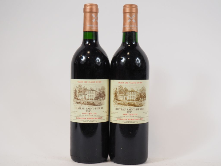2 BOUTEILLES CHÂTEAU ST PIERRE GCC ST JULIEN - 1995