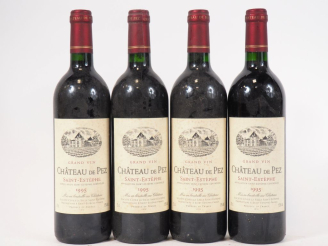 Vente aux enchères 4 BOUTEILLES CHÂTEAU DE PEZ ST ESTÈPHE - 1995