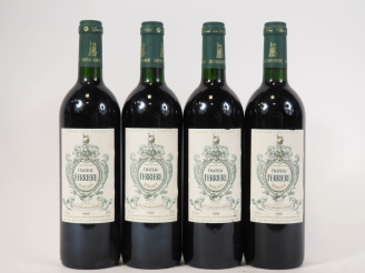 Vente aux enchères 4 BOUTEILLES CHÂTEAU FERRIERE GCC MARGAUX - 1995