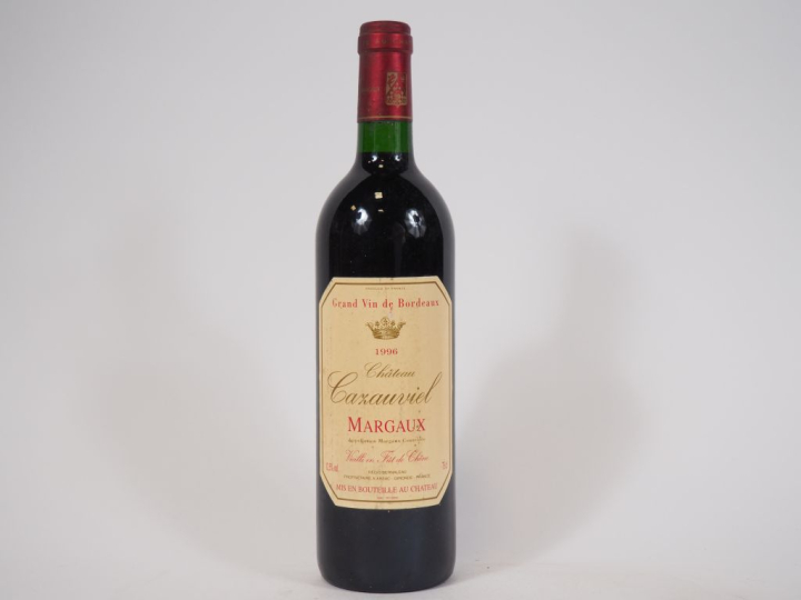 1 BOUTEILLE CHÂTEAU CAZAUVIEL MARGAUX - 1996