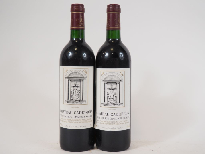 2 BOUTEILLES CHÂTEAU CADET BON GCC ST ÉMILION - 1989 - ETLA