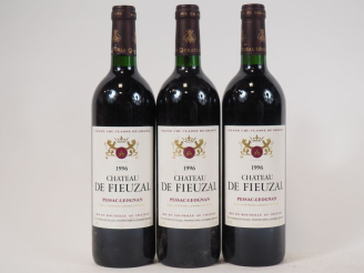 Vente aux enchères 3 BOUTEILLES CHÂTEAU DE FIEUZAL GCC GRAVES - 1996