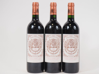 Vente aux enchères 3 BOUTEILLES CHÂTEAU BARON PICHON DE LONGUEVILLE GCC PAUILLAC - 1998